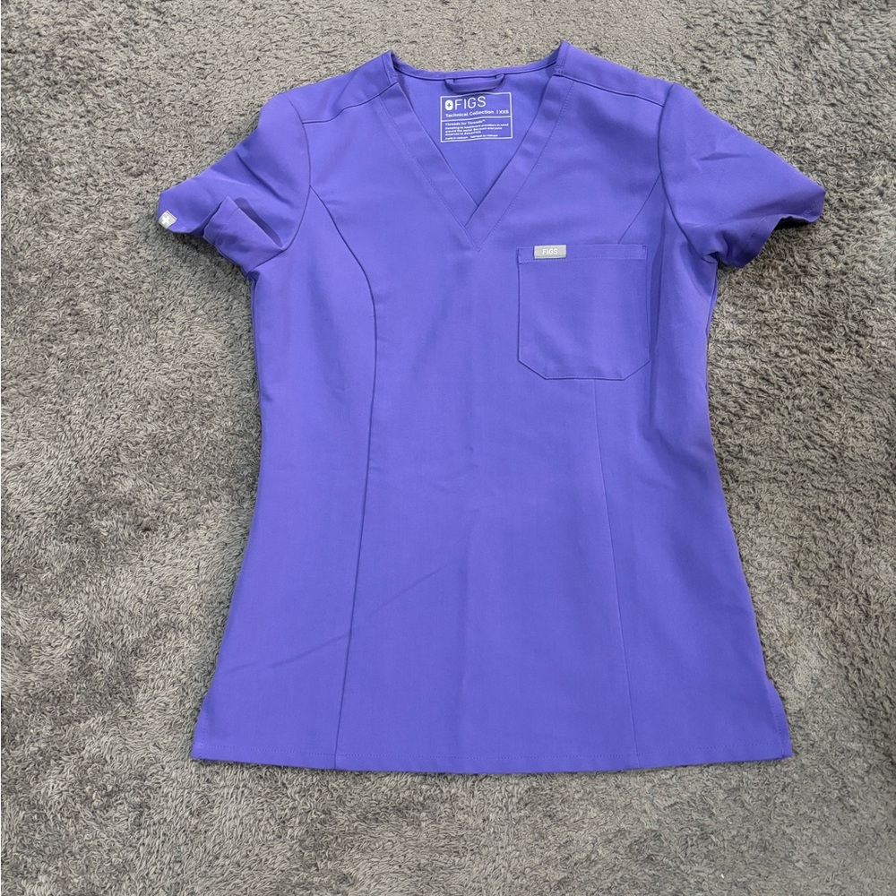 XXS FIGS Amethyst Purple Scrub Top